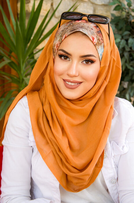 Devetüyü Sonbahar Desen Bandana Hijab