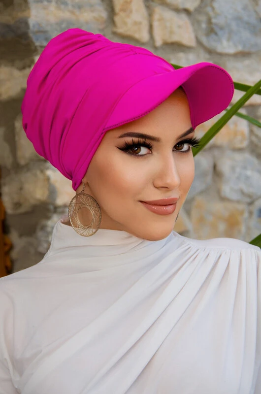 Fuşya Havuz & Deniz Şapkası / Mayo Üstüne Kullanılabilir - Thumbnail
