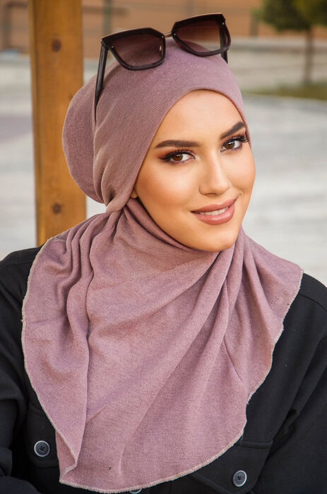 Gülkurusu Triko Kışlık Oversize Hijab