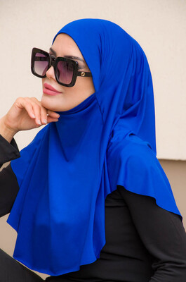 Aişe Tesettür - Saks Mavi Oversize Hijab