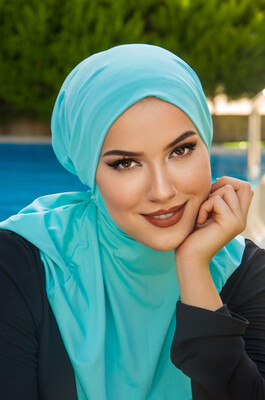 Aişe Tesettür - Mint Hijab Havuz ve Deniz Bonesi