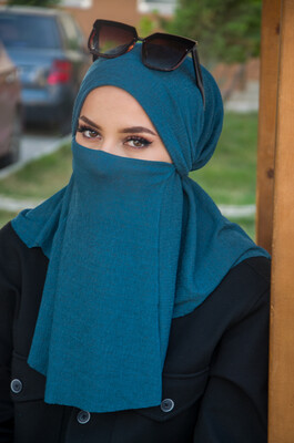 Petrol Oversize Hijab - Thumbnail