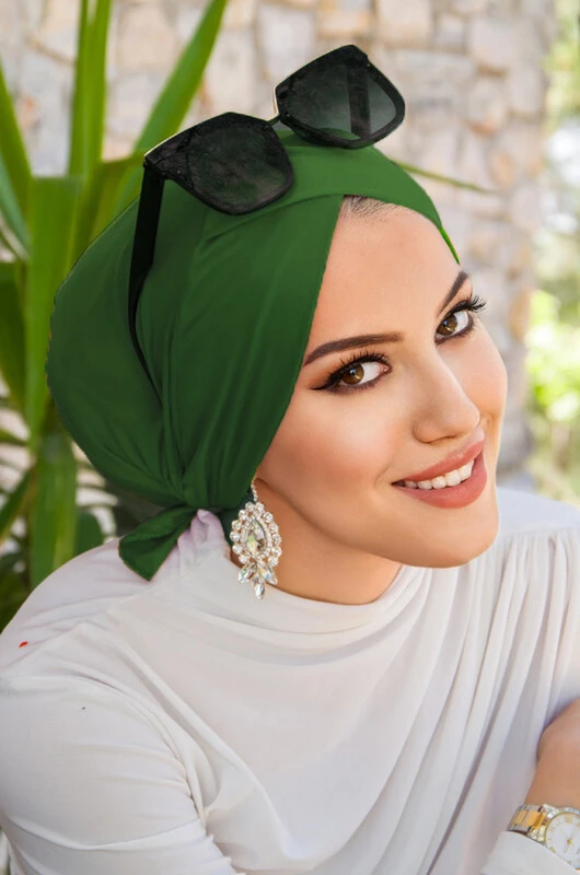  - Yeşil Çapraz Bone / Deniz - Havuz Bonesi